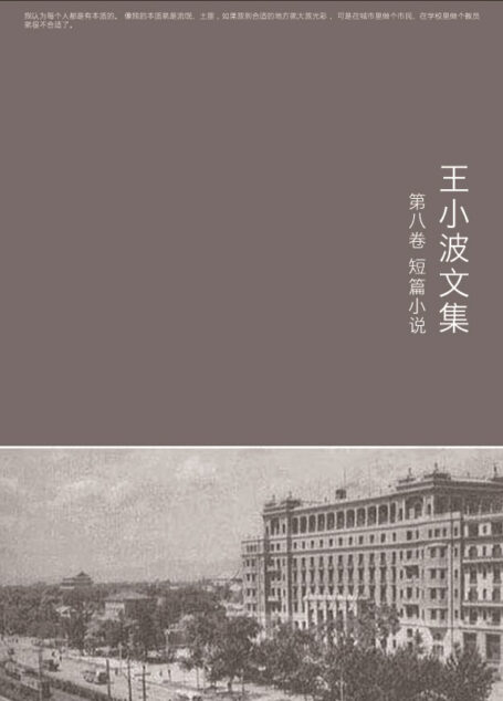 王小波文集-第八卷(作家出版社典藏版本)