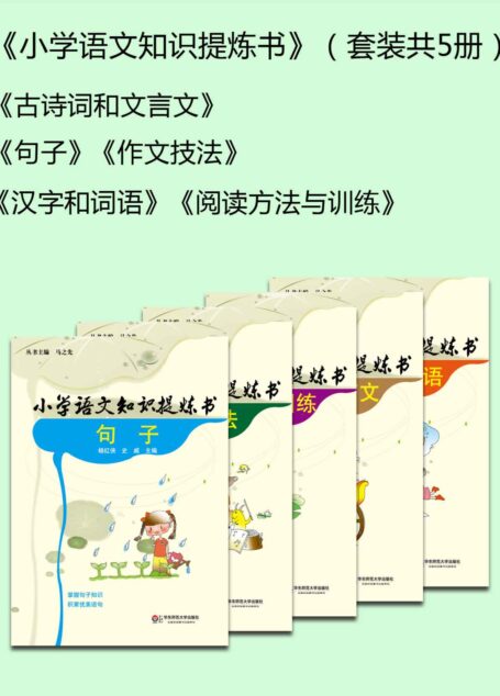 小学语文知识提炼书(套装共5册)汉字和词语/阅读方法与训练/古诗词和文言文/句子/作文技法