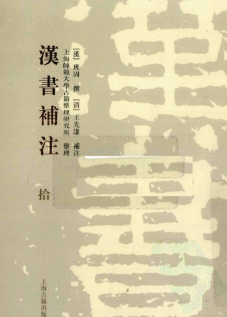 [清]王先谦-汉书补注（第拾册）（上海古籍出版社2008）