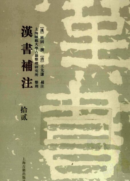 [清]王先谦-汉书补注（第拾贰册）（上海古籍出版社2008）