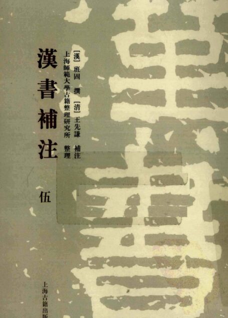 [清]王先谦-汉书补注（第伍册）（上海古籍出版社2008）