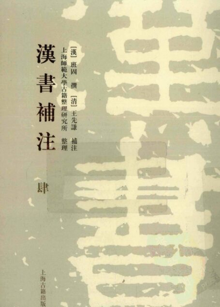 [清]王先谦-汉书补注（第肆册）（上海古籍出版社2008）