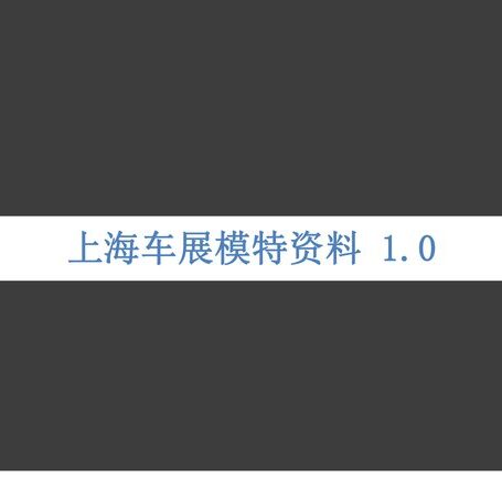 2021上海车展模特资料1.0