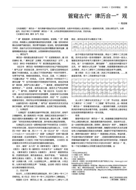 管窥古代“律历合一”观