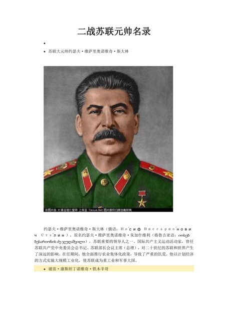 二战苏联元帅全集
