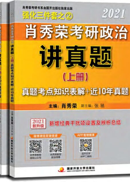 肖秀荣考研政治2021讲真题