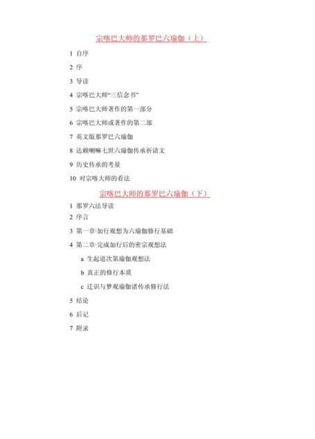 宗喀巴大师的那罗巴六瑜伽