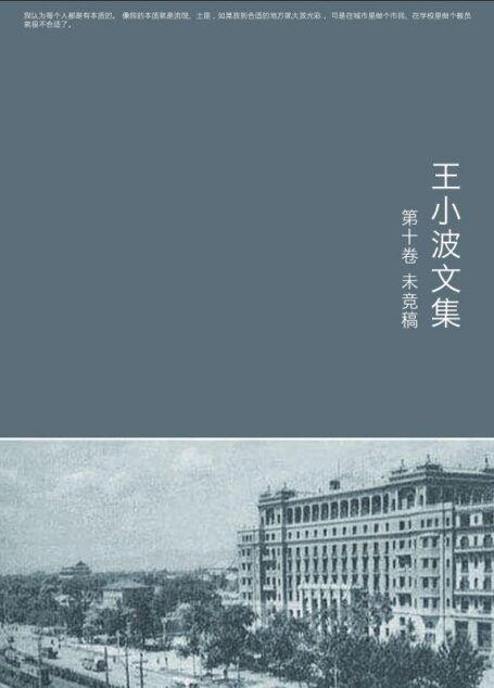 王小波全集.第十卷