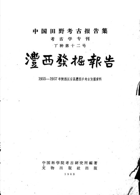 中国田野考古报告集 考古学专利 丁种第12号 澧西发掘报告