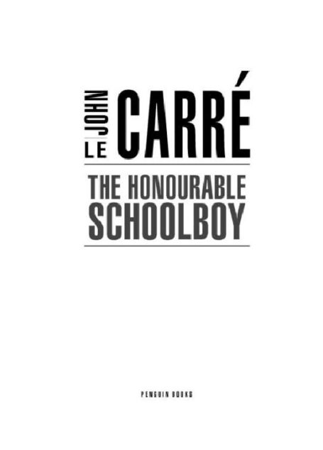 The Honourable Schoolboy