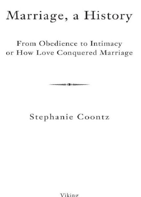 Marriage, a History