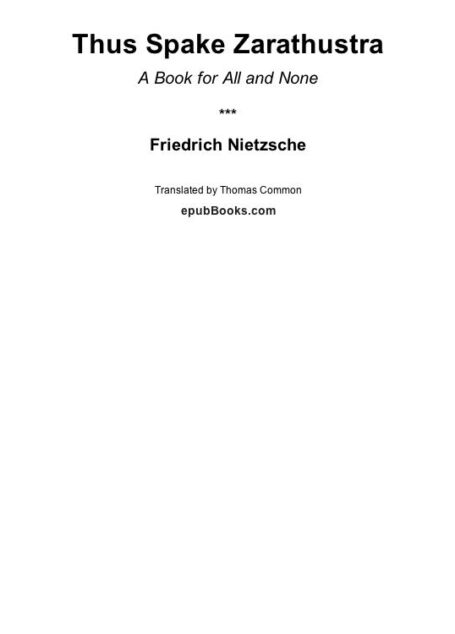 Thus Spake Zarathustra