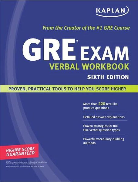 Kaplan GRE Exam Verbal Workbook