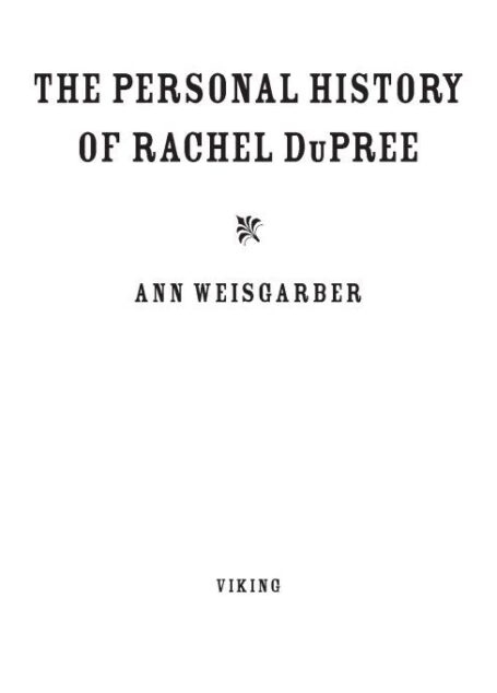 The Personal History of Rachel DuPree