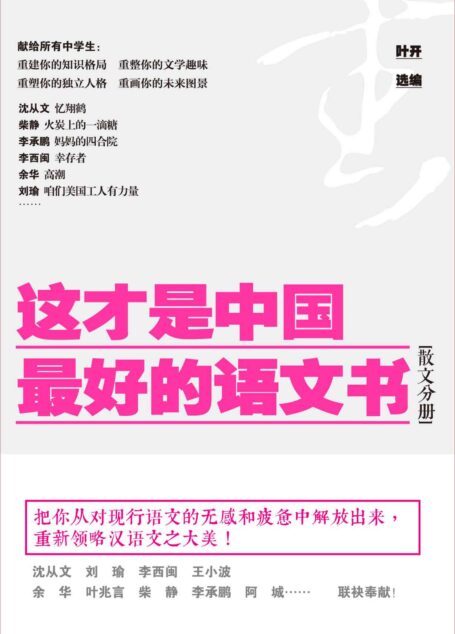 这才是中国最好的语文书(散文分册)(沈从文,刘瑜,王小波,余华,叶兆言,柴静,李承鹏联袂奉献!)
