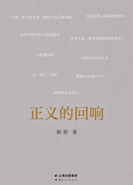 正义的回响(罗翔作序推荐,正义不在法条中,而在每一封判决书里。中国政法大学陈碧教授的法律随笔集)